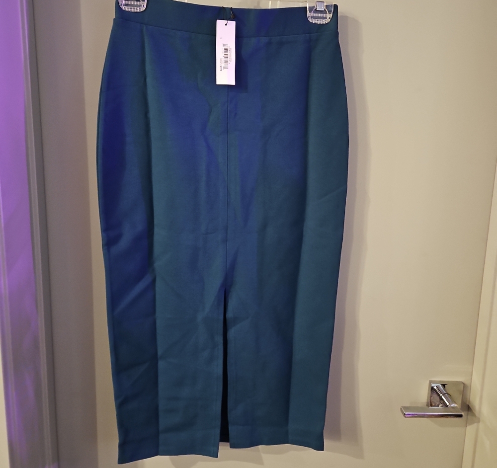 Chic Teal Pencil Skirt